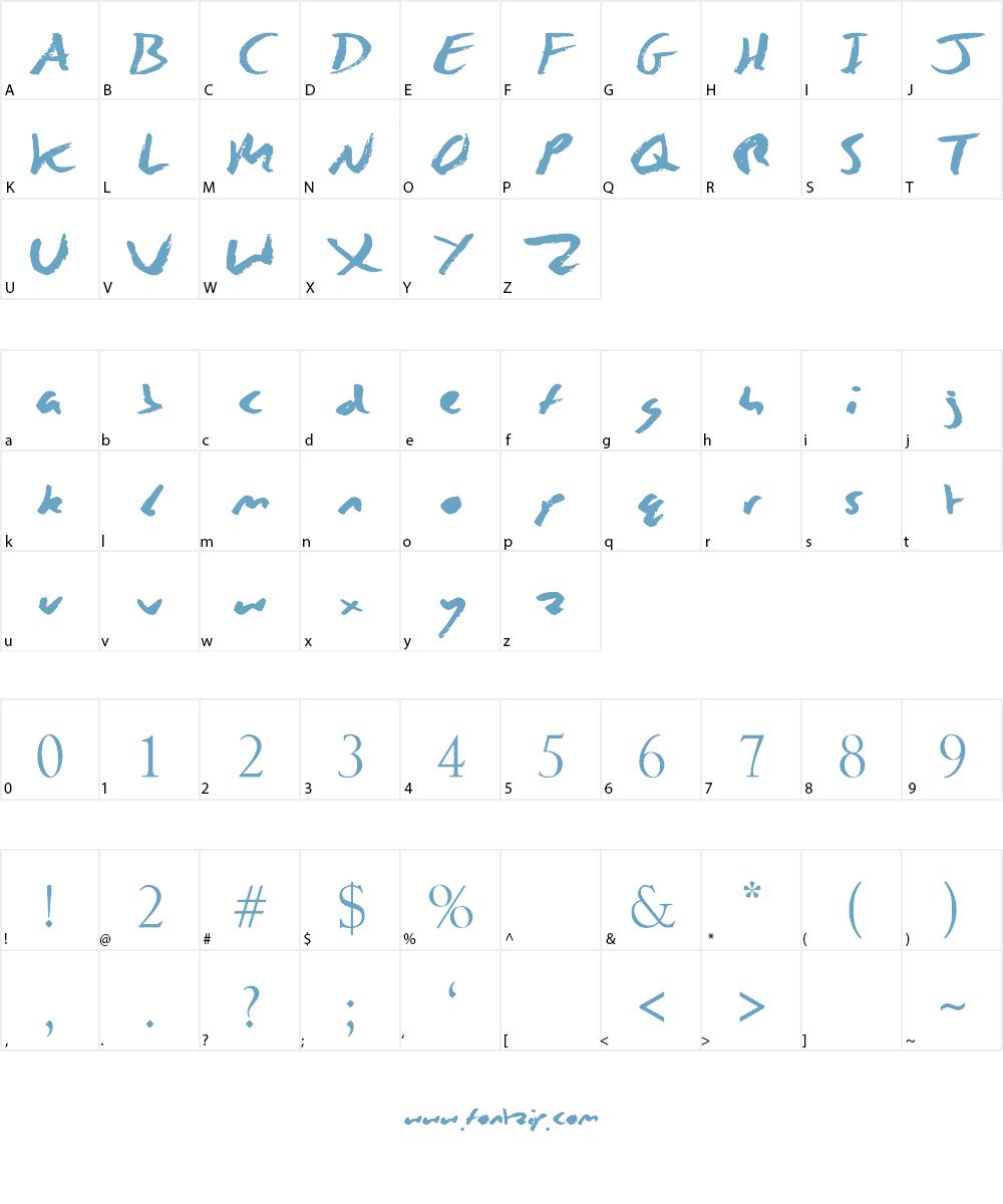Zing Easy Font Character